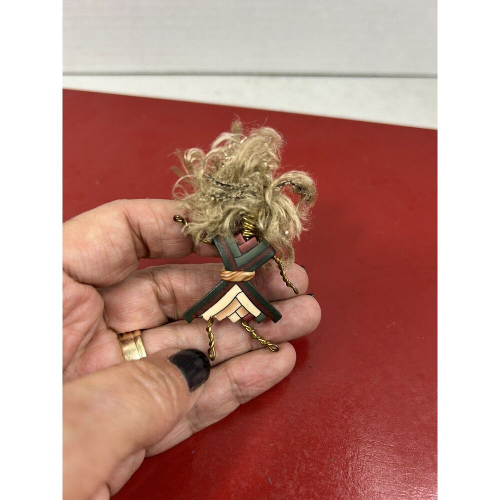 Vintage Rare Handmade Mixed Media Voodoo Brooch Pin